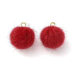Faux Mink Fur Covered Pendants&nbsp;DIY-WH0401-92B