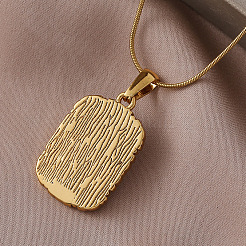 316 Surgical Stainless Steel Enamel with Imitation Pearl Rectangle with Flower Pendant Necklaces for Women&nbsp;ST9494