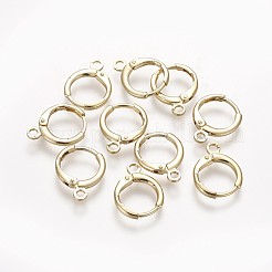 Brass Huggie Hoop Earring Findings&nbsp;KK-L179-04-A