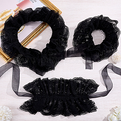 Detachable Polyester Lace False Collar & Oversleeves Sets&nbsp;AJEW-WH0481-518B