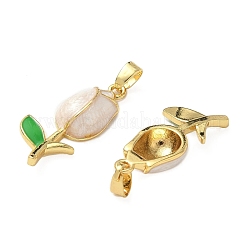Brass Enamel Pendants&nbsp;KK-I371-33G-01
