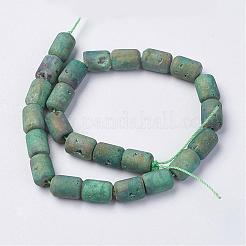 Electroplated Natural Druzy Geode Agate Bead Strands&nbsp;G-P251-C03
