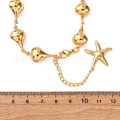 304 Stainless Steel Teardrop Link Chain Necklaces for Women&nbsp;NJEW-G178-06G