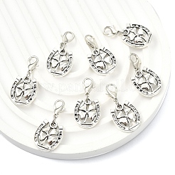 10Pcs Tibetan Style Alloy Pendant Decorations&nbsp;HJEW-YW00304