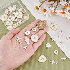 36Pcs 6 Styles Alloy & Brass Enamel Pendants&nbsp;FIND-AR0004-72