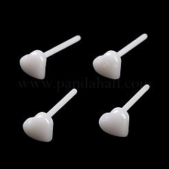 Hypoallergenic Bioceramics Zirconia Ceramic Heart Stud Earrings&nbsp;EJEW-Z023-08E