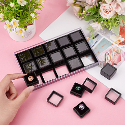 15Pcs Mini Square Acrylic Glass Window Boxes Sets&nbsp;CON-WH0088-43A