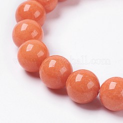 Natural Mashan Jade Beaded Stretch Bracelet&nbsp;BJEW-P207-15-6mm