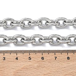 9MM 304 Stainless Steel Cable Chain Necklaces for Women Men&nbsp;NJEW-Z115-03P