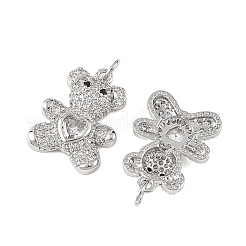 SHEGRACE Brass Micro Pave Clear Cubic Zirconia Pendants&nbsp;XGRQ4N183-738P