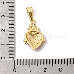 Brass Micro Pave Cubic Zirconia Pendants&nbsp;KK-H267-108G