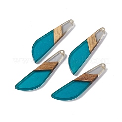 Transparent Resin & Walnut Wood Big Pendants&nbsp;RESI-M027-07K