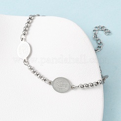 Religion 304 Stainless Steel Link Bracelets&nbsp;BJEW-F524-04B-P