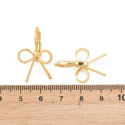Bowknot Brass Leverback Earrings&nbsp;EJEW-A150-04B-G