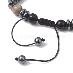 3Ocs Natural Mixed Gemstone Beads Braided Bead  Bracelets&nbsp;BJEW-JB13195