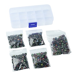 500Pcs 5 Styles Opaque Acrylic Beads&nbsp;MACR-YW0002-44