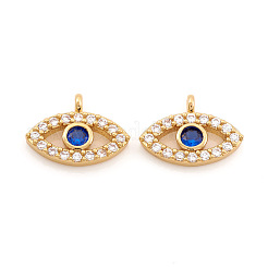 Brass Micro Pave Cubic Zirconia Charms&nbsp;ZIRC-G169-07G