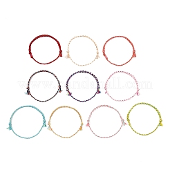Bohemian Style Adjustable Macrame Cotton Cord Braided Anklets for Women&nbsp;AJEW-AN00817