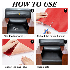 PU Leather Self-adhesive Fabric&nbsp;DIY-WH0001-92B