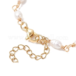 Natural Cultured Freshwater Pearl Beads Link Bracelets for Women&nbsp;BJEW-JB12499