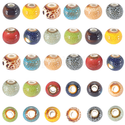 180Pcs Printed Porcelain Beads&nbsp;PORC-LT0001-10