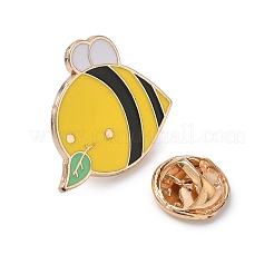 Bees with Leaf Enamel Pins&nbsp;JEWB-B029-02D