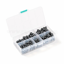 340Pcs 4 Sizes Non-Magnetic Synthetic Hematite Beads Strands&nbsp;G-LS0001-16