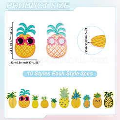 30Pcs 10 Styles Polyester Iron on/Sew On Patches&nbsp;PATC-WR0001-24