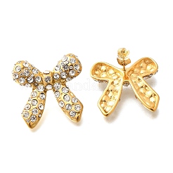 304 Stainless Steel Bowknot Stud Earrings&nbsp;EJEW-A123-02B-G
