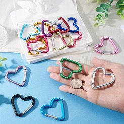 15Pcs 15 Colors Zinc Alloy Screw Locking Carabiner&nbsp;FIND-TA0009-84