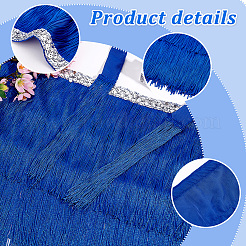 Polyester Tassel Belly Dance Short&nbsp;AJEW-WH0038-96A