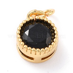 Real 18K Gold Plated Brass Inlaid Cubic Zirconia Charms&nbsp;ZIRC-L100-081G-04