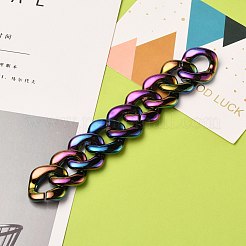 Handmade UV Plating Acrylic Curb Chains&nbsp;AJEW-JB00774-03