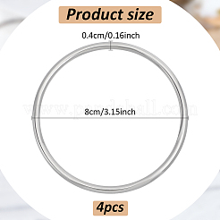 4Pcs 304 Stainless Steel Linking Rings&nbsp;STAS-AN0001-06