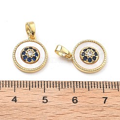 Brass Micro Pave Cubic Zirconia Charms&nbsp;KK-B129-16G