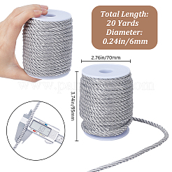 20 Yards 3-Ply Cotton Cord&nbsp;OCOR-WH0086-16A
