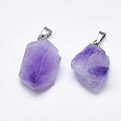 Natural Amethyst Pendants&nbsp;G-T122-34