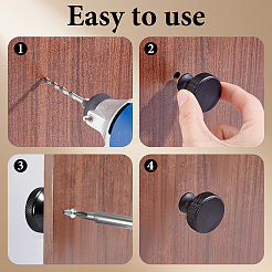30Sets Flat Round Aluminium Alloy Drawer Pull Handles&nbsp;AJEW-AR0005-73