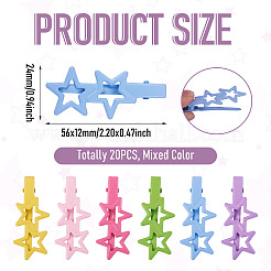 20Pcs Iron Alligator Hair Clips&nbsp;PHAR-TADJ0001-07