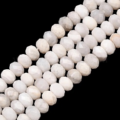 Natural White Crazy Agate Beads Strands&nbsp;G-C259-A33-5x8mm