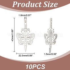 10Pcs 304 Stainless Steel Pendants&nbsp;FIND-UN0003-56