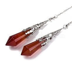 Natural & Synthetic Gemstone Pointed Dowsing Pendulum Big Pendants&nbsp;G-H285-06P-A