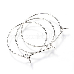 316L Surgical Stainless Steel Hoop Earring Findings&nbsp;STAS-G130-03P