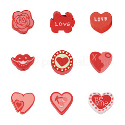 Valentine's Day Theme Handmade Polymer Clay Beads&nbsp;FIND-CW0001-25