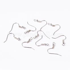 Silver Color Plated Brass Earring Hooks&nbsp;X-EC135Y-S