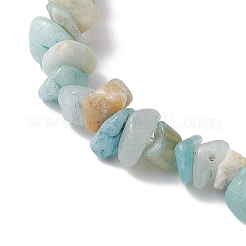 Natural Flower Amazonite Chip Beaded Stretch Bracelets&nbsp;BJEW-JB10689-03