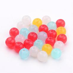 Imitation Jade Acrylic Beads&nbsp;X-SACR-S188-08mm-M