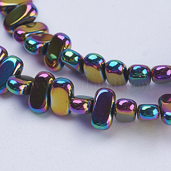 Electroplate Non-magnetic Synthetic Hematite Beads Strands&nbsp;G-J382-4x8x2mm-A03