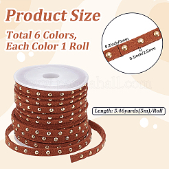 6 Rolls 6 Colors Faux Suede Cord&nbsp;LW-CY0001-02