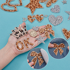 16Pcs 7 Styles Heart Hotfix Resin Rhinestone (Hot Melt Adhesive On The Back)&nbsp;PATC-WR0001-15
